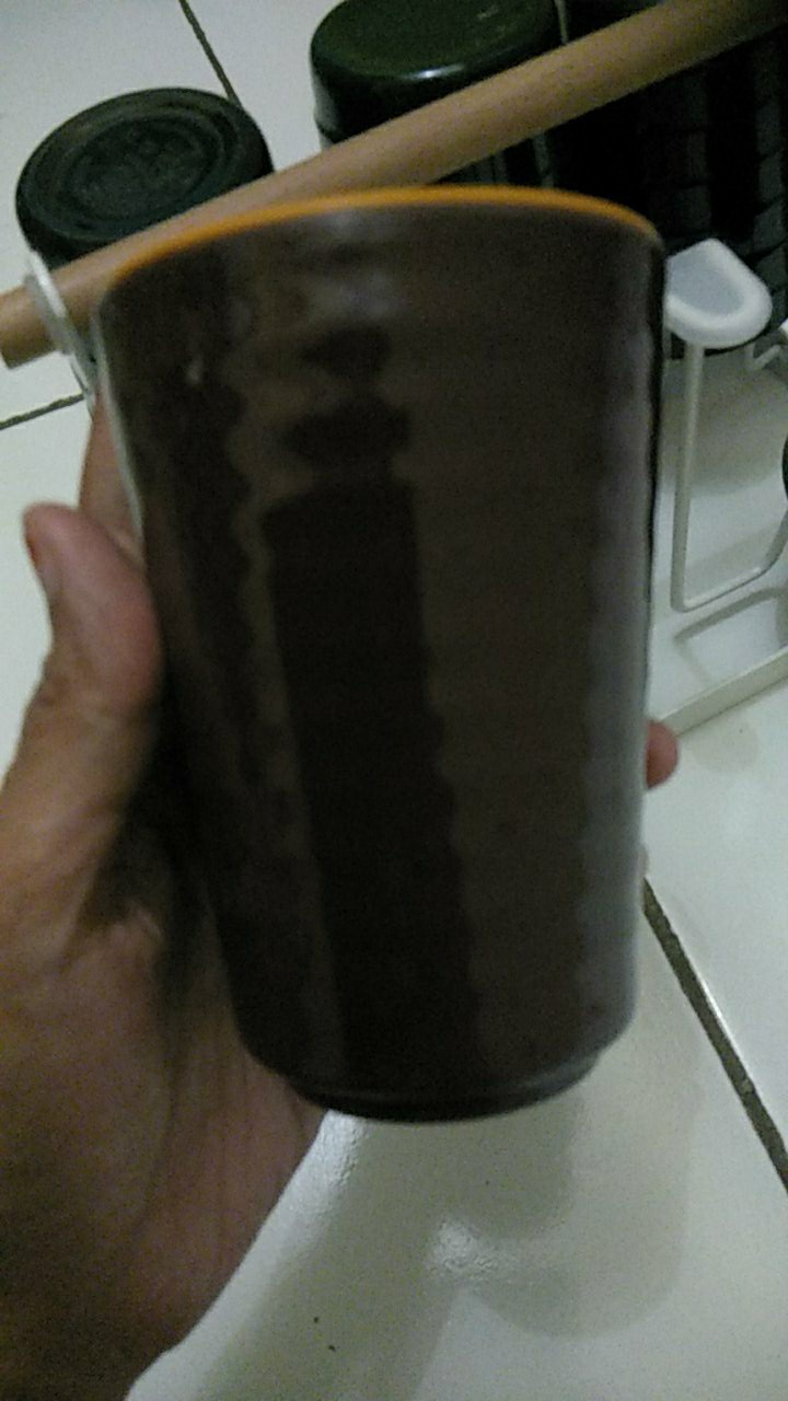 Gelas Ulir Datar 3 2 Warna Golden Choco 270ml Melamine -  Golden Dragon B-03a5