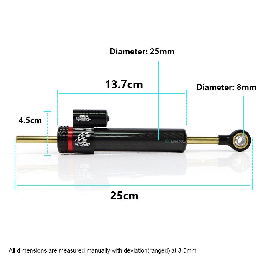 Stabilizer Samping Karbon Matris 16click Panjang 25/34 Universal MOTOR