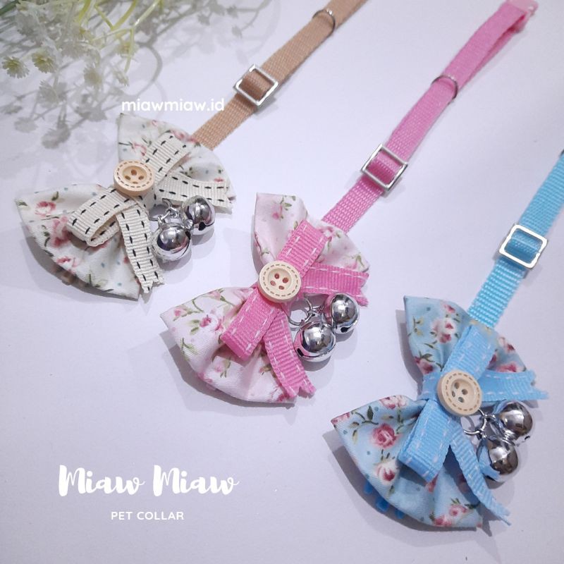 Kalung Kucing Pita Lonceng Vintage Style by Miaw Miaw