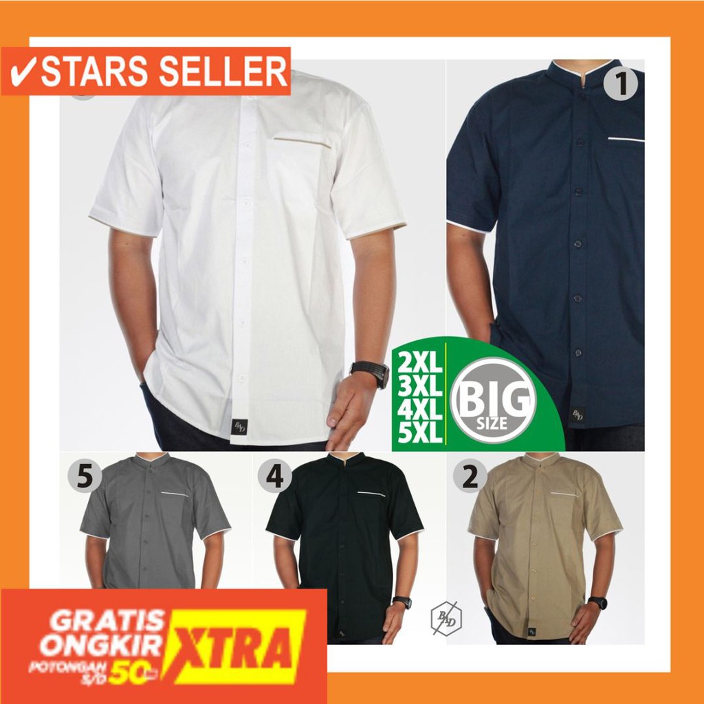 PAKAIAN MUSLIM TERBAIK PALING ANAK ORANG TUA PINK MURAH / Kemeja Koko Pria Lengan Pendek Jumbo