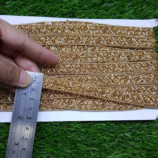 APLIKASI GOSOK WARNA GOLD EMAS PER YARD