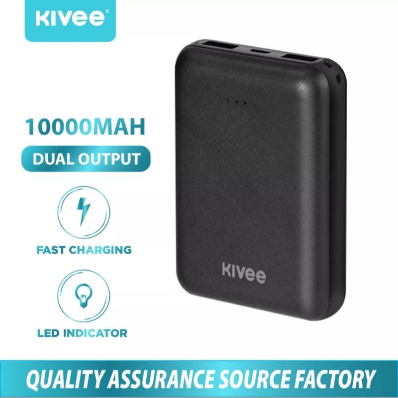 Powerbank Kivee 10000 mAh Fast Charge Real Capacity