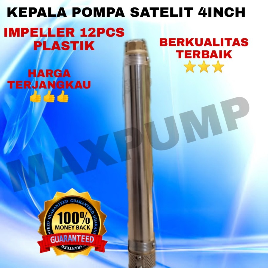 MAXPUMP 4SDM20/12-4HP-4INCH Kepala Pompa Satelit 4Inch Outlet 2Inch Body Stainless Submersible water Pump 4HP