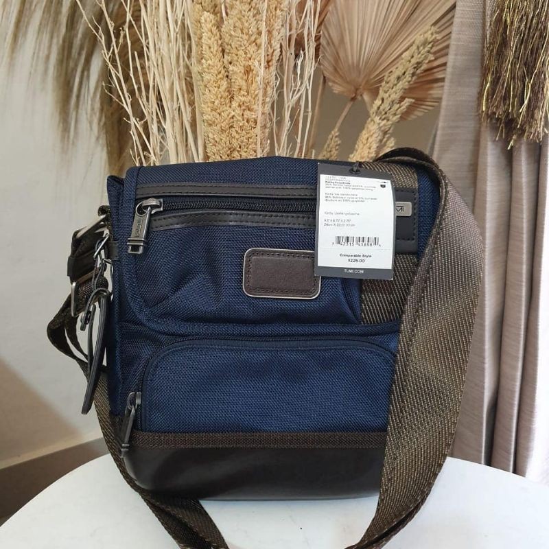 tumi kerby croasbody navy original