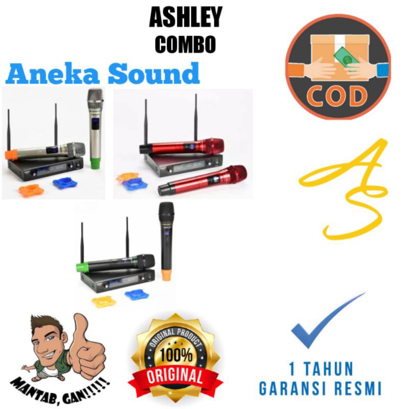 Mic Wireless Ashley Combo Original Microphone Wireless Ashley Combo