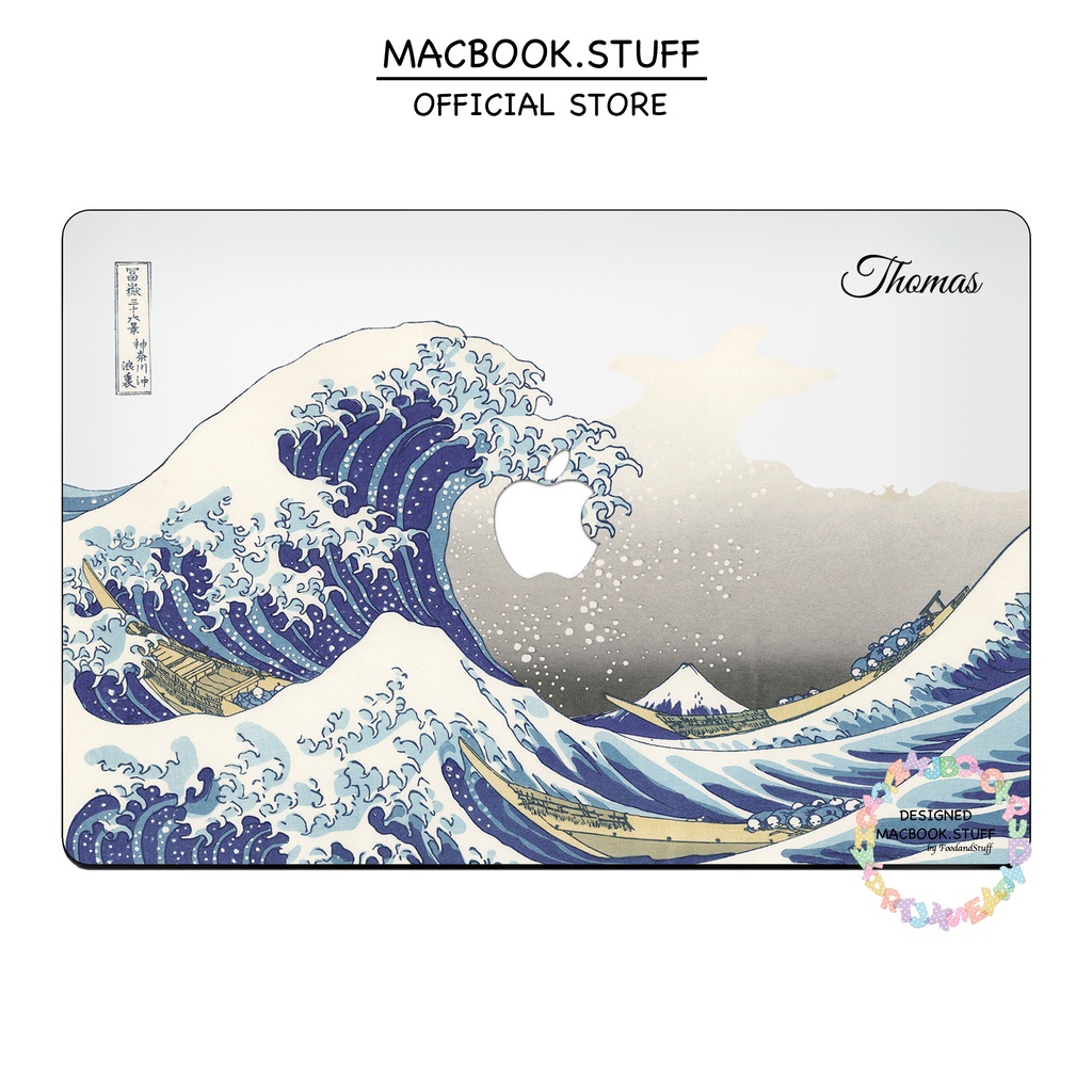 MACBOOK Case CUSTOM KANAGAWA  DESIGN NEW AIR PRO RETINA 11 12 13 14 15 16 INCH NON /  WITH CD ROOM / TOUCHBAR / TOUCH ID / M1 2020 2021 2022