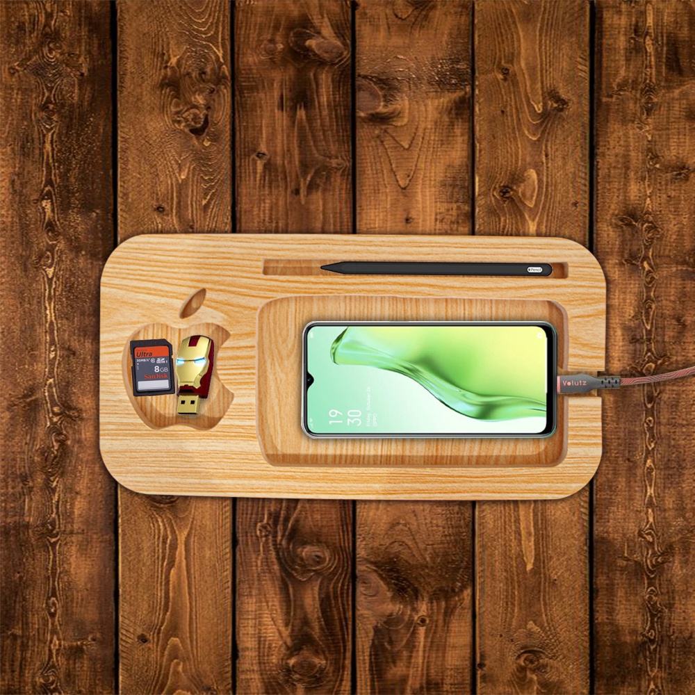 Organizer Meja Kantor Android Tatakan Alas Handphone Bahan MDF - CR012