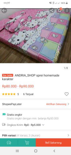 Andria_shop Sprei Homemade Sprei Hellokitty