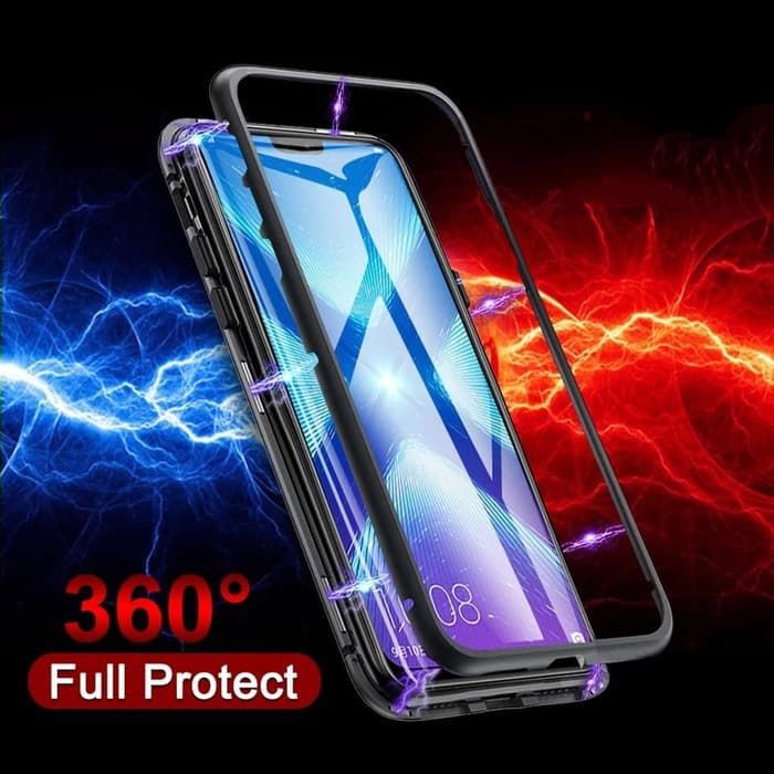 Case Magnetic Premium 2 in 1 Glass Transparant Realme XT