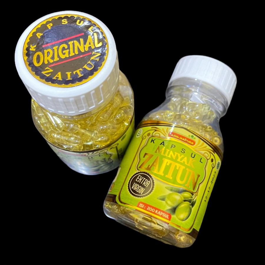 Terbaru!! Minyak Zaitun Isi 200 Kapsul | Kapsul Zaitun Extra Virgin Olive Oil Obat Herbal