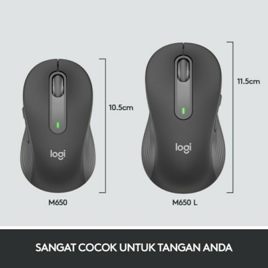 LOGITECH SIGNATURE M650L WIRELESS BLUETOOTH MOUSE GARANSI RESMI