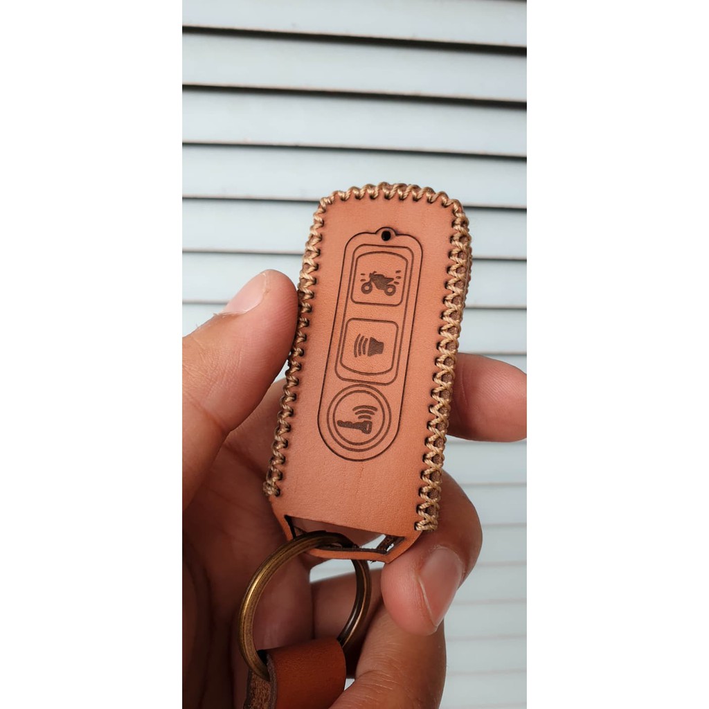 Case Remote Kunci Pcx Kulit Asli Model Tertutup