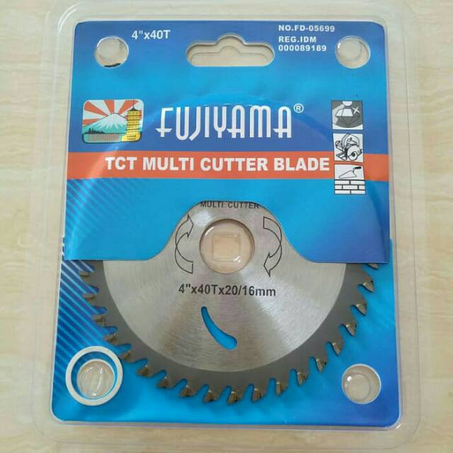 Mata circle 4 inch circular saw TCT 4" x 40T gergaji pemotong kayu mesin grinda multi cutter blade F