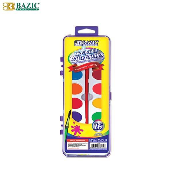 

PROMO - Bazic Watercolour Paint Cake Oval 16 Colours - Cat Air
