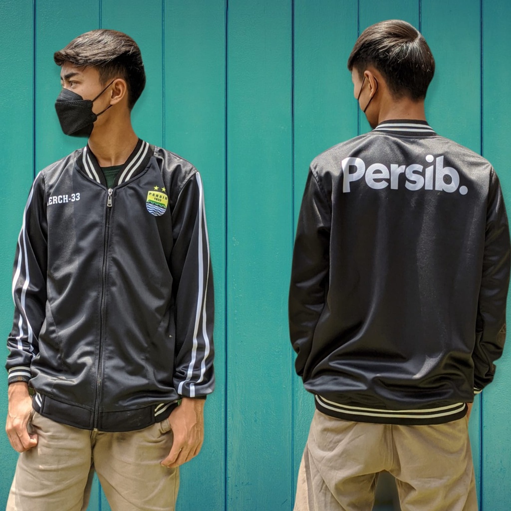 JAKET BOMBER PERSIB TERBARU BIRU HITAM 2021/2022