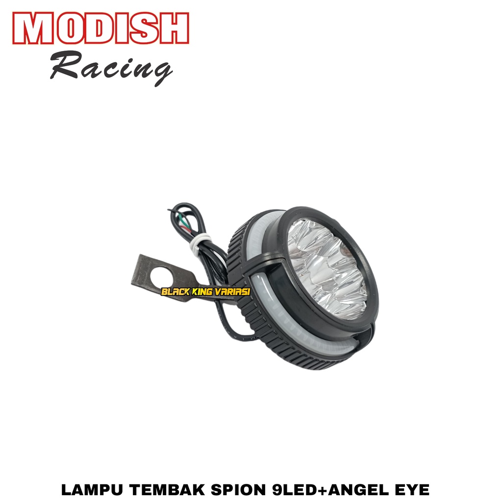 Lampu tembak sorot LED bracket spion 9 mata dengan angel aye 5 mode