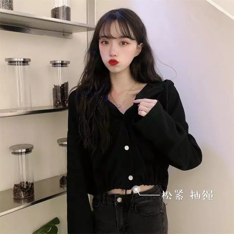 BEFAST - ZGW OOTD Sweater Hoodie KIRNA / Hodie Mona / Sweater Casual Wanita / Atasan Lengan Panjang / Pakaian Wanita Remaja Kekinian / Sweater Crop Polos / Terlaris / OOTD Wanita Ala Korean style / Termurah