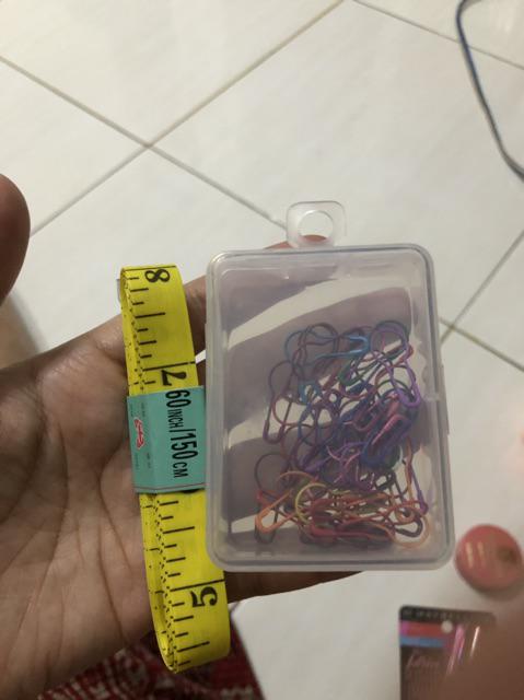 [ Cod ] Jarum Peniti Bohlam Premium Box / Kotak / Container Bulat Isi 50