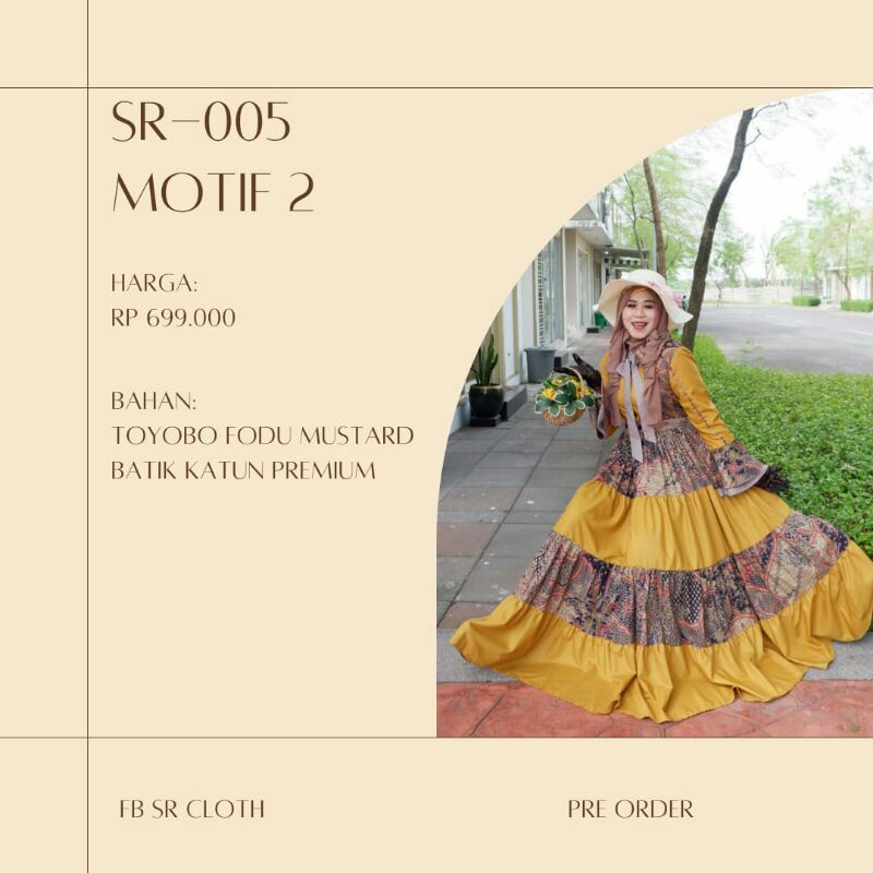 SR collection Gamis wanita kode SR-005 Motif 2