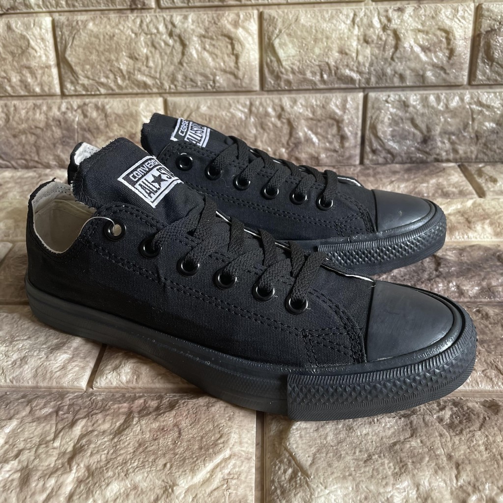 Sepatu Converse allstar sneakers sepatu sekolah kuliah pria wanita terlaris warna hitam OX pendek