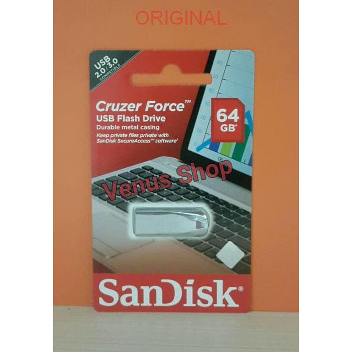 SANDISK USB FLASH FORCE CZ71 64GB / USB DRIVE CZ 71 FORCE 64 GB ORI