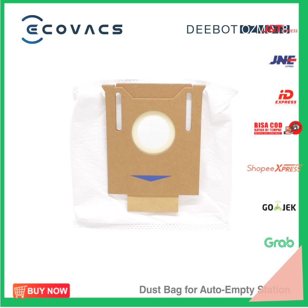 [[[BISA COD]]] Ecovacs Aksesoris DEEBOT Buddy OZMO T8 Auto Empty Station Dust Bag (3 pcs)