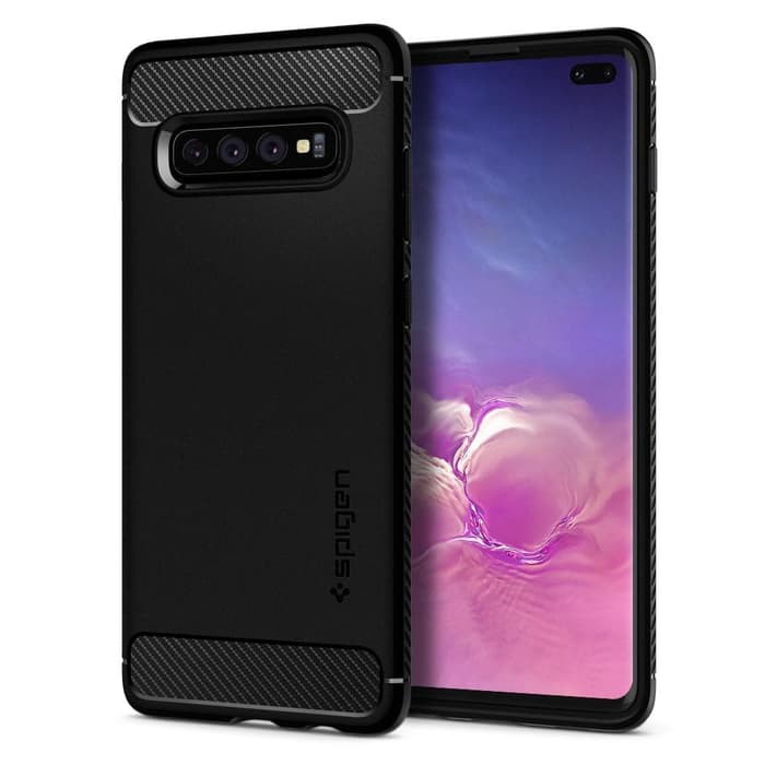 

Case Samsung Galaxy S10 Lite / Plus / S10 / S10e Spigen Carbon Fiber Softcase Rugged Armor Casing