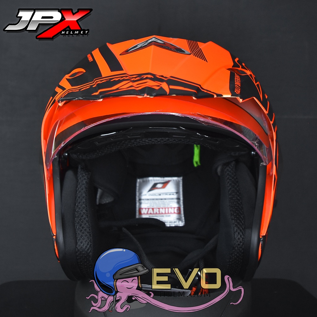 HELM JPX SUPERMOTO WILD RIDER - FLUO RED DOFF/BLACK