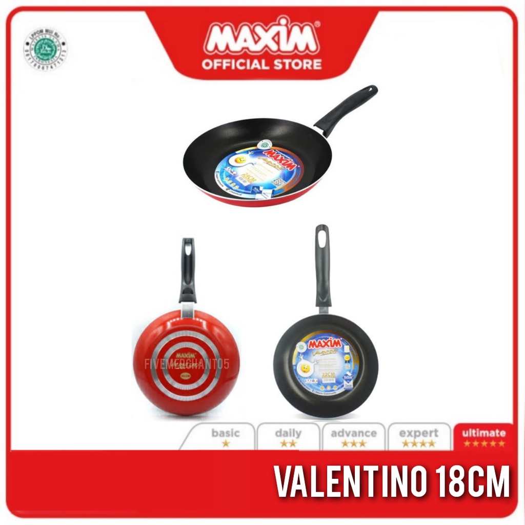 Teflon Maxim 18cm Frypan Maxim Valentino Teflon 18 cm Penggorengan Maxim Teflon