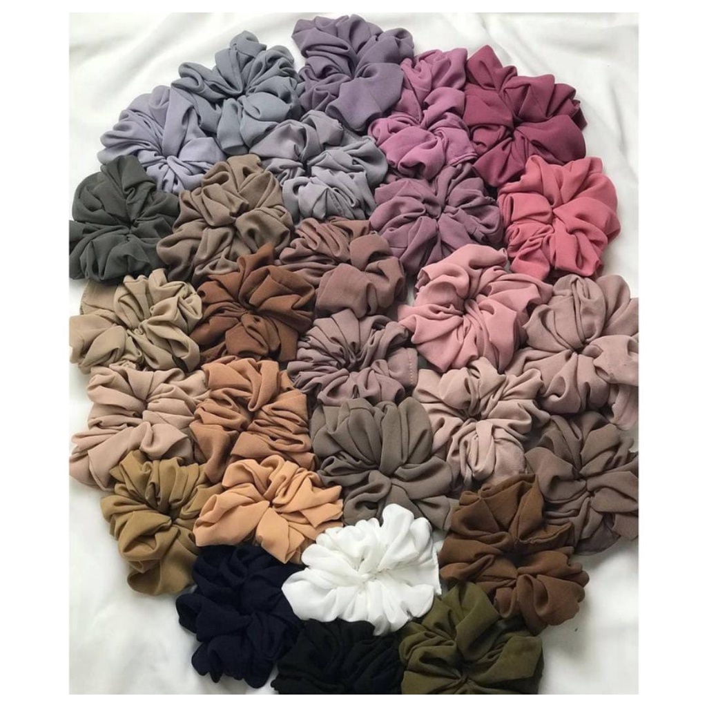 SCRUNCHIE JUMBO CEPOL HIJAB IKAT RAMBUT SCRUNCHI SCRUNCI