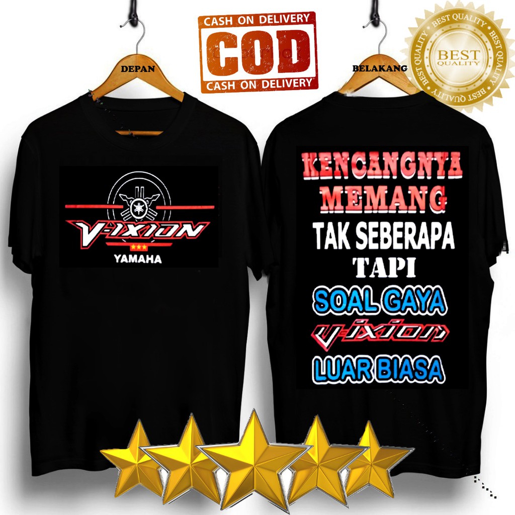 baju kaos distro terbaru satria baju kaos hitam polos pria kaos kekinian/baju kaos vixion