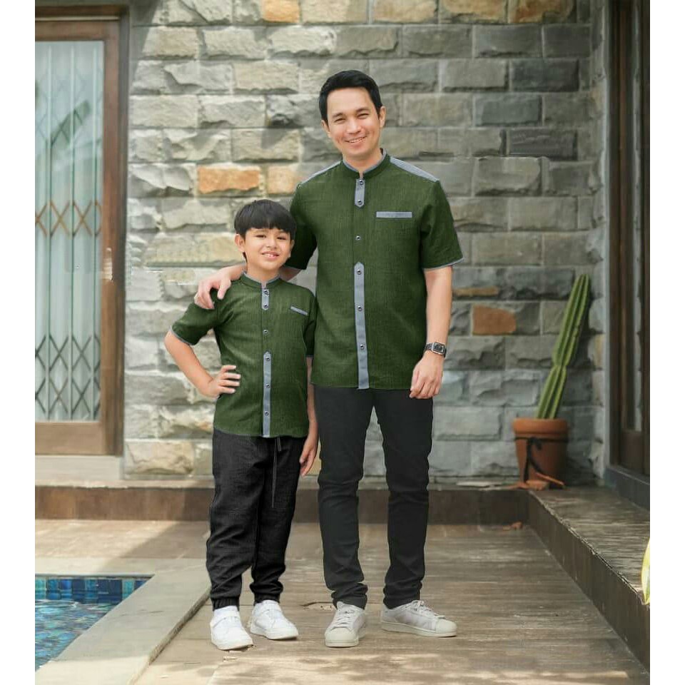 Couple Idoka - Baju Koko Ayah dan Anak Laki-laki - Baju Muslim Couple Terbaru