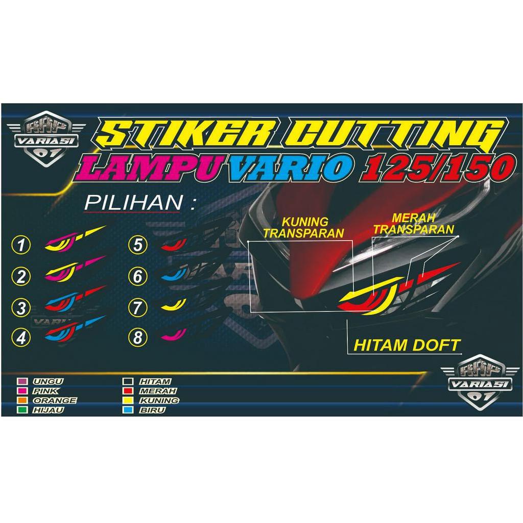 stiker lampu depan VARIO 125/150 New, stiker lampu depan motor vario new