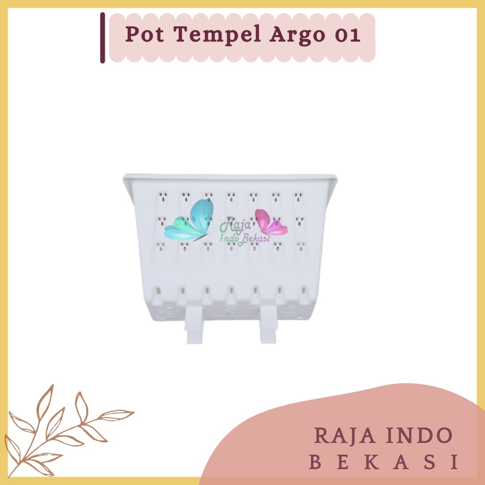 Pot Dinding Argo 01 Putih 21 22 Cm Pot Tempel Pager Argo01 - Pot Vertical Garden Vertikal