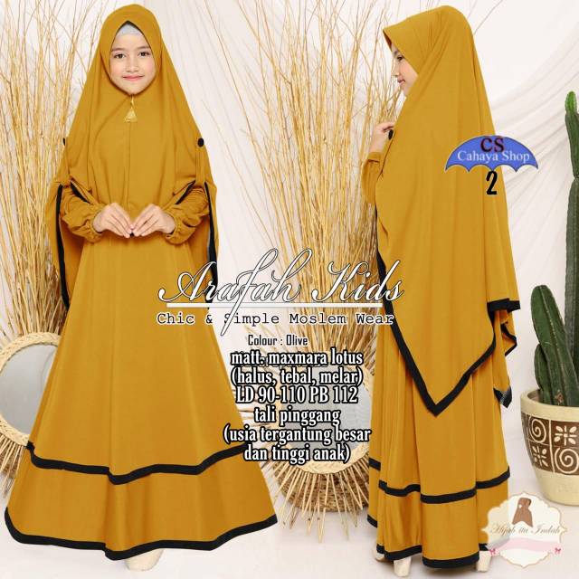 Gamis syar'i ARAFAH kids