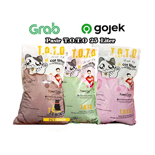 Pasir kucing TOTO 25 Liter pasir gumpal wangi cat liiter