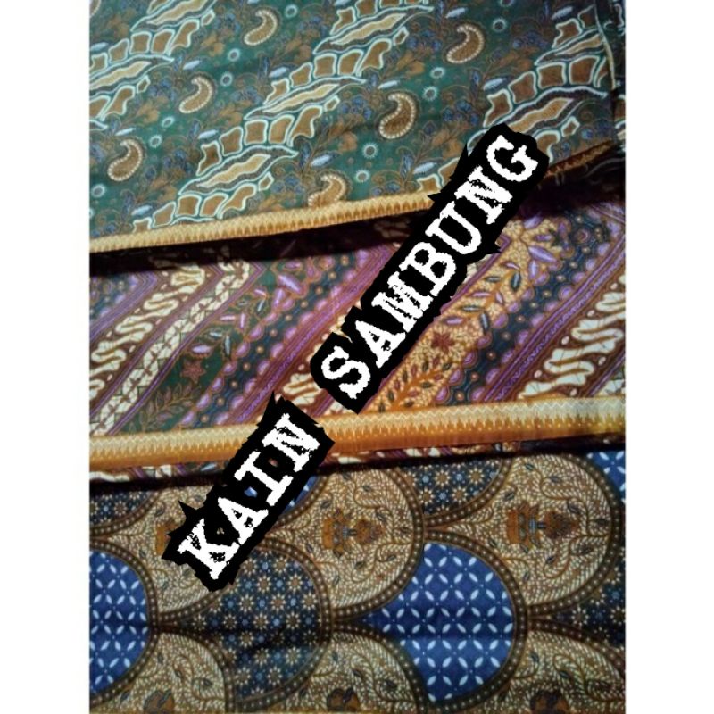 tey-17 Batik wanita ASJ SA HRB026 Kenongo Kemeja Tosca Pendek-KAIN BATIK SAMBUNG