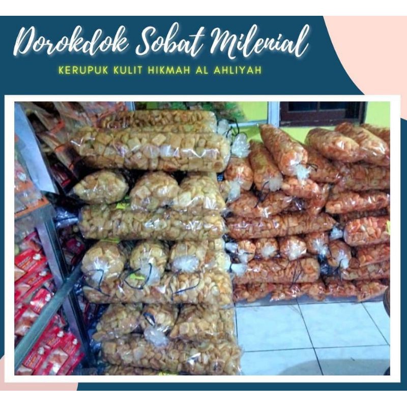 

TERMURAH !!! KERUPUK KULIT HIKMAH 500gr TERJAMIN 1000% HALAL