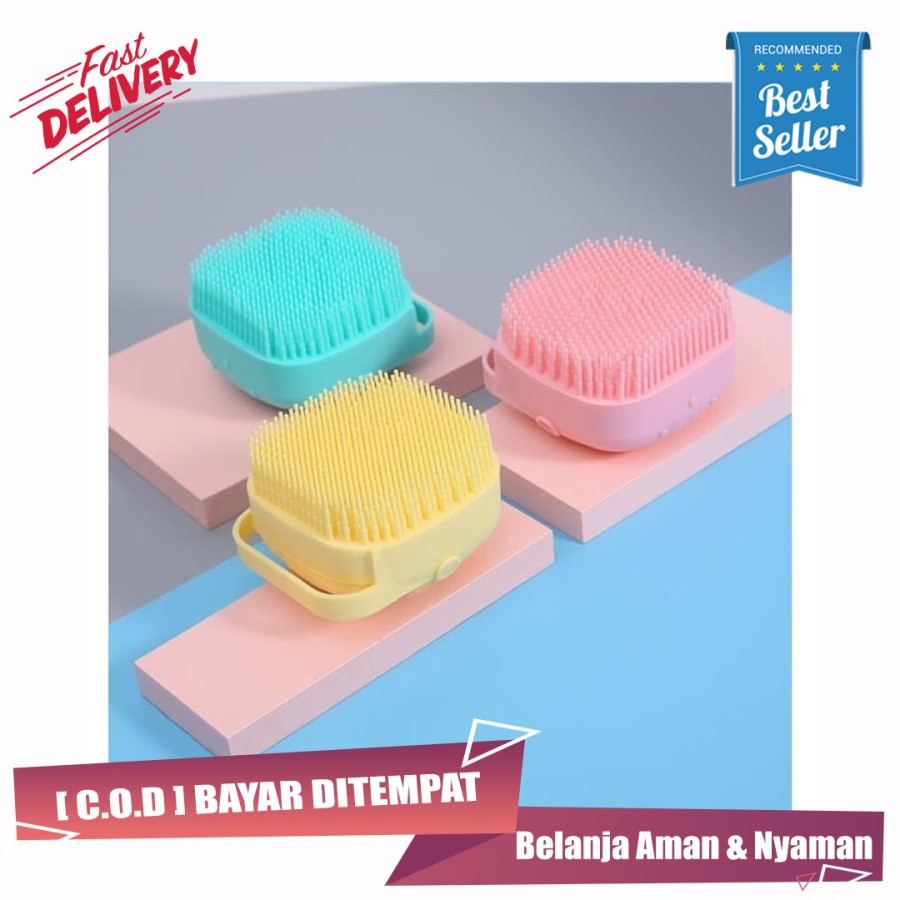 Scrub Brush Sikat Gosok Badan Mandi Silikon