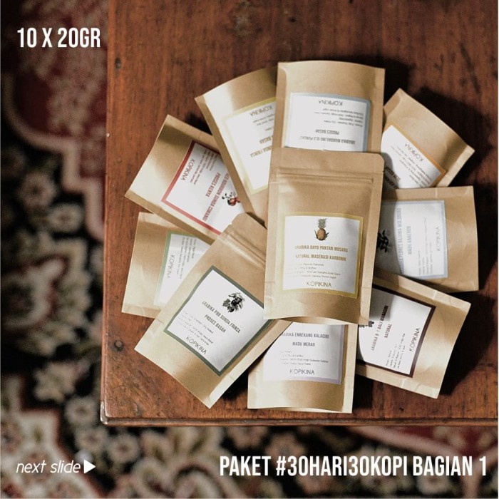 

NEW Paket Sekali Seduh 10 Spesialti Kopi Seri 1 - Giling Kasar