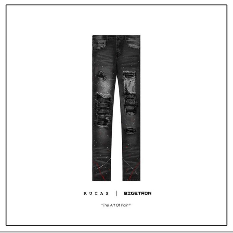 Celana Rucas X Bigetron (The Art Of Paints) / Rucas Caviar Leather Jeans Season 8 Limited Edition