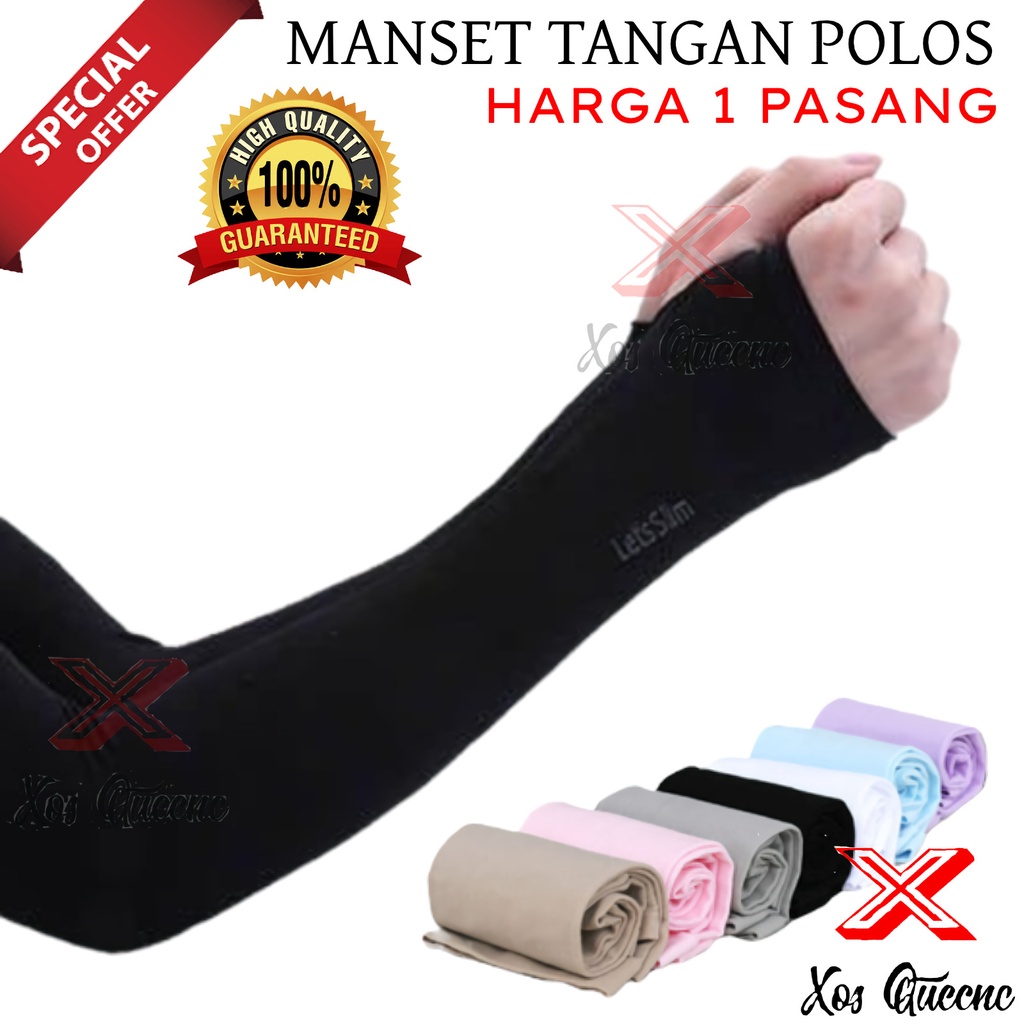 [XOQ] MANSET LENGAN DENGAN LUBANG JEMPOL / MANSET TANGAN PRIA WANITA / MANSET TANGAN ANTI UV SINAR MATAHARI / MANSET ELASTIS UNISEX