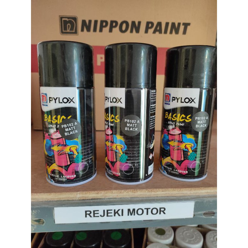

CAT PYLOX BASICS PB102A MATT BLACK CAT SPRAY 300 CC NIPPON PAINT