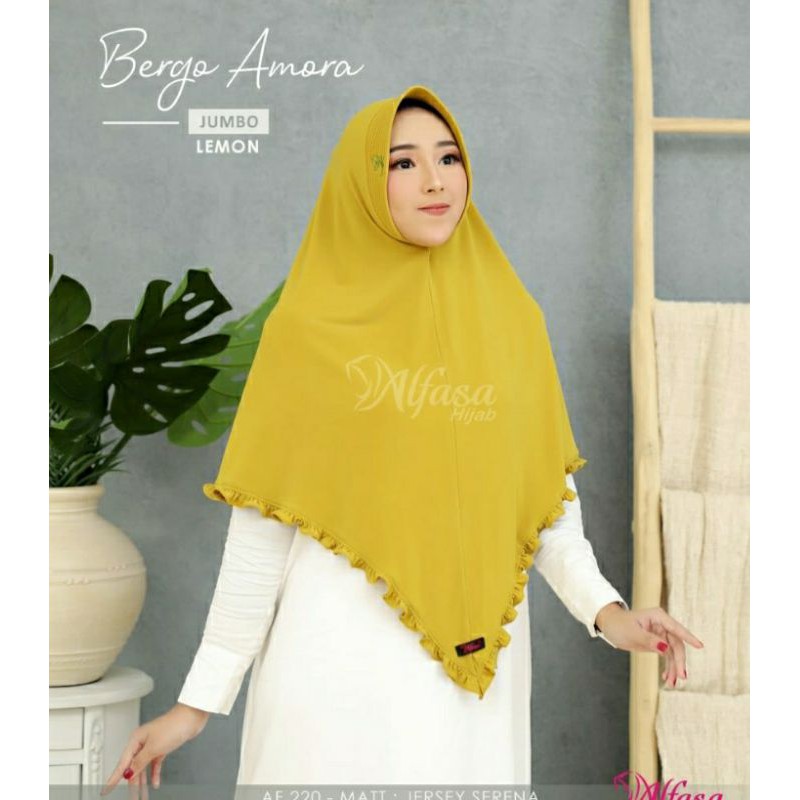 SUPER PROMO BERGO AMORA JUMBO By Alfasa Hijab