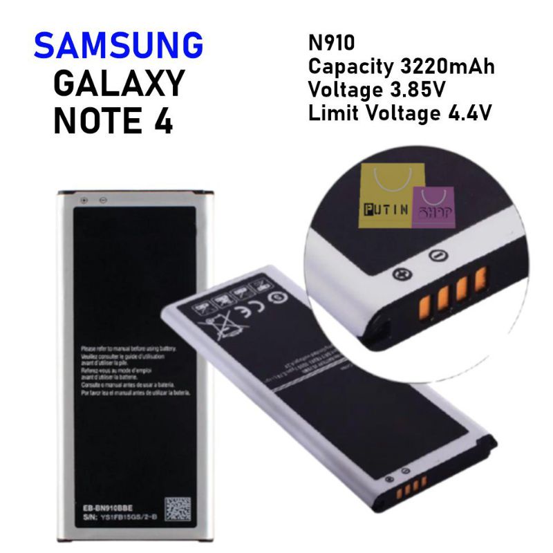 Beterai Battery Batrai Batu Batre Samsung galaxy note 4 N910 Original