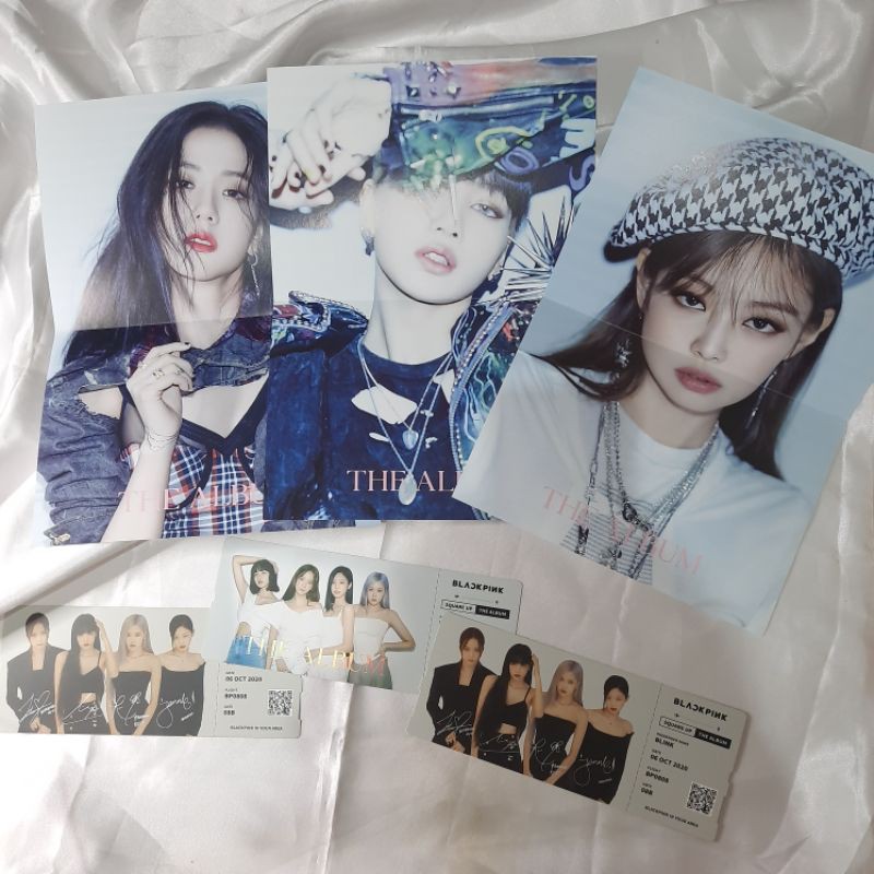 Blackpink the Album ticket Benefit+poster Lovesick Girls Jisoo Jennie Lisa Poster from Ktown4u