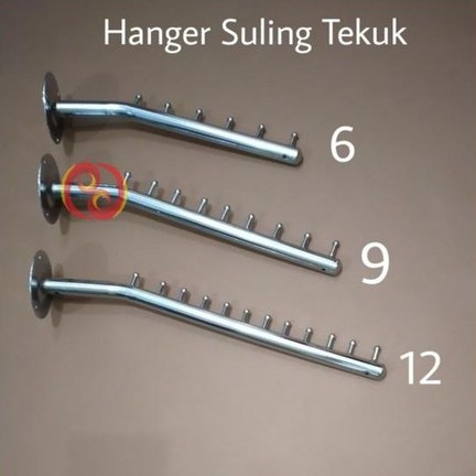 Gantungan Suling Tembok Tekuk 12,9,6 Paku / Hanger Tembok 12,9,6 Paku