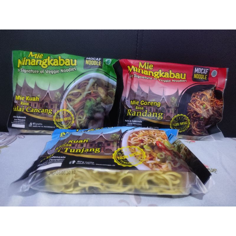 

Mie Minangkabau Rasa Gulai Tunjang / Mie Sehat / Tepung Mocaf / Oleh-oleh Minang