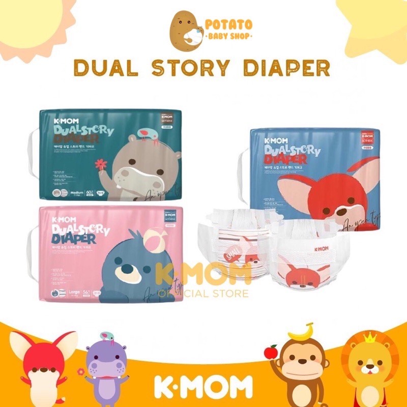 K-Mom Dual Story Diaper Tape ( Popok Bayi KMom S M L )