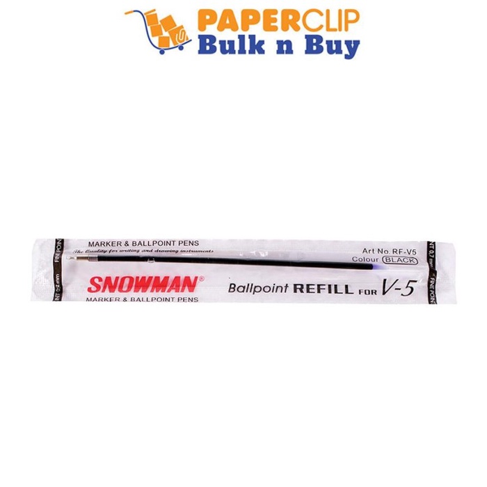 

Sketsagambar- Refill Snowman V5 Black 1 Lusin = 12 Pcs -Buku-Gambar-Sketsa.